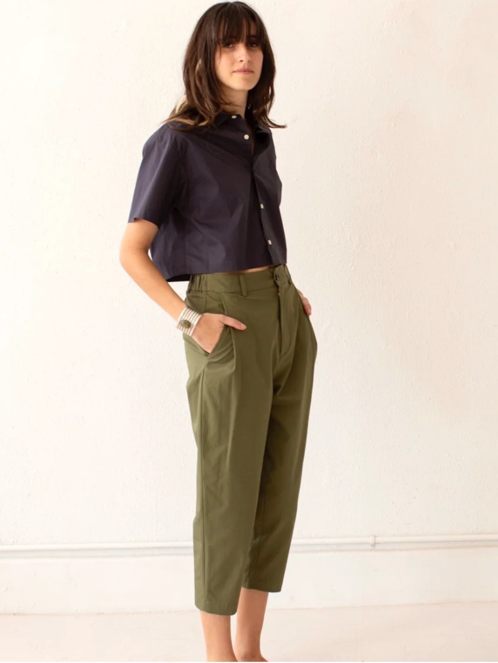 Nicholson & Nicholson Sand Mole Boyfriend Pant Size Small - Picture 3 of 9